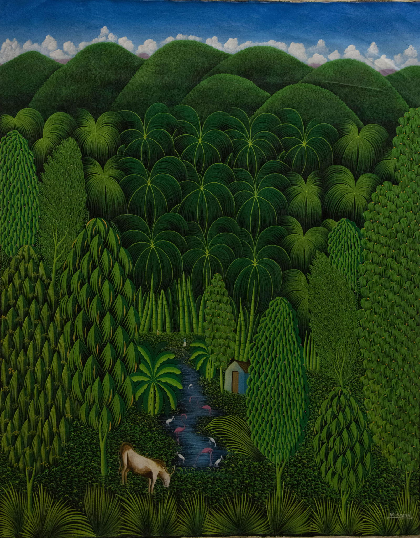 Bresil, Henri Robert: Bull and Flamingos, N.D. (1 of 1)