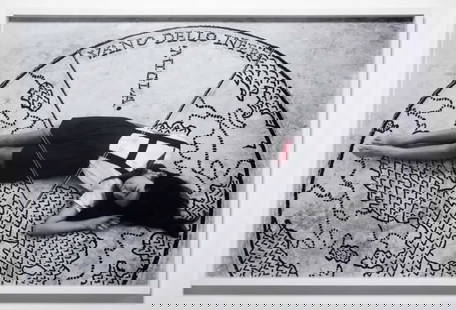 Sandra Ramos. Apocalyptic Cartographies. Vano dello Ãnfero, 2017: Photograph on paper & engraving on acrylic, 41 x 61 in. Framed size: 41.50 x 61.50 x 2 in. Signed and dated verso lower right. This piece has been on loan to the Frost Museum at FIU for the exhibition