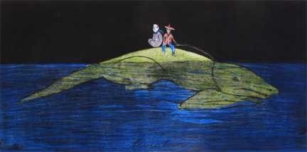 Sandra Ramos. Leviatan , 2017: Original print, 20 x 40 in. Signed and dated recto lower rightTitled recto lower center. Numbered recto lower left. Ed 6 of 30. Provenance: The artist (Havana)