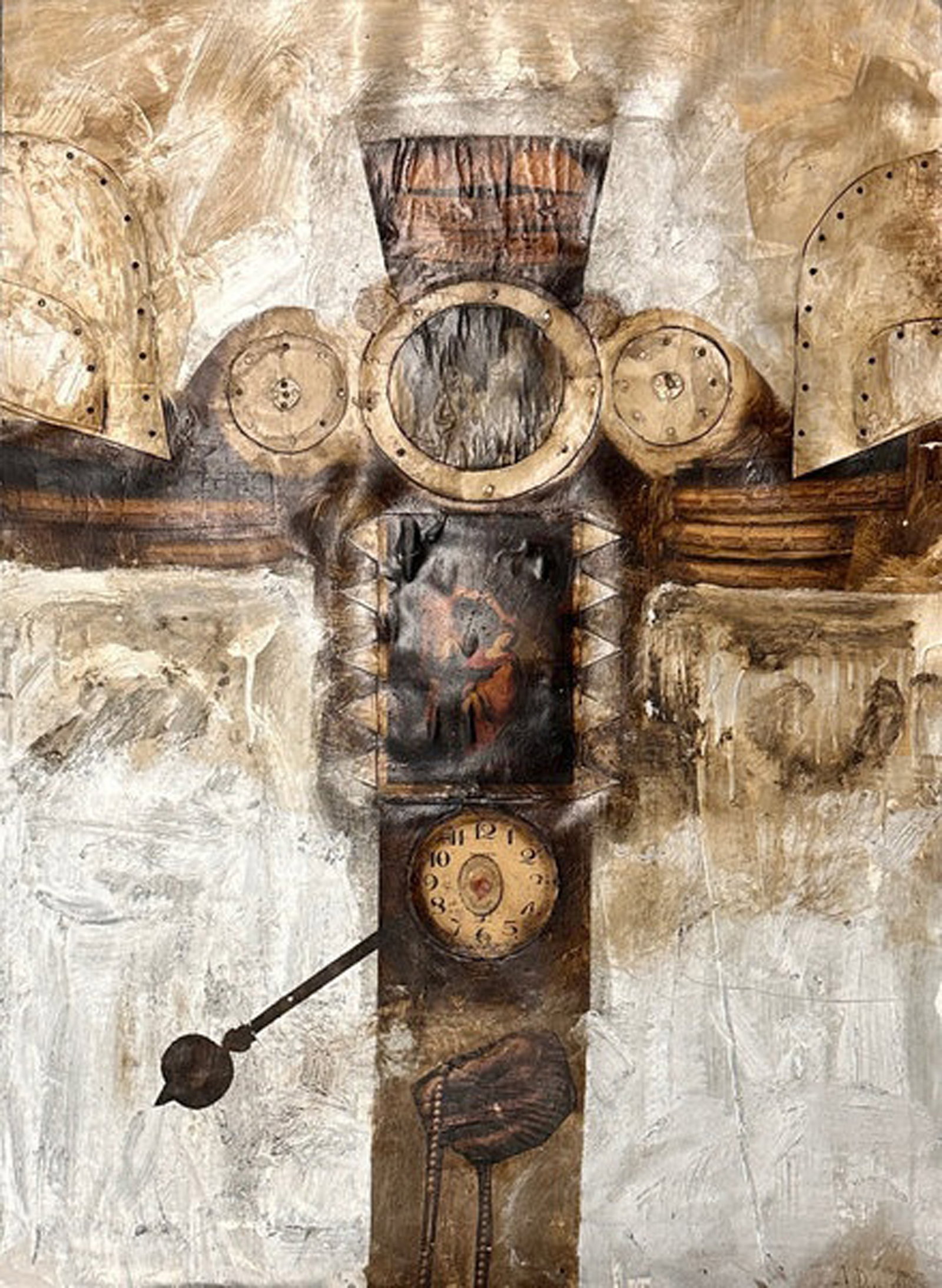 Alexeir Diaz Bravo, De la serie La Cruz, 1998: Mixed media on heavy paper, 37 x 29 in, Unframed, Signed and dated recto lower rightProvenance: Cathedral Square, Havana Cuba
