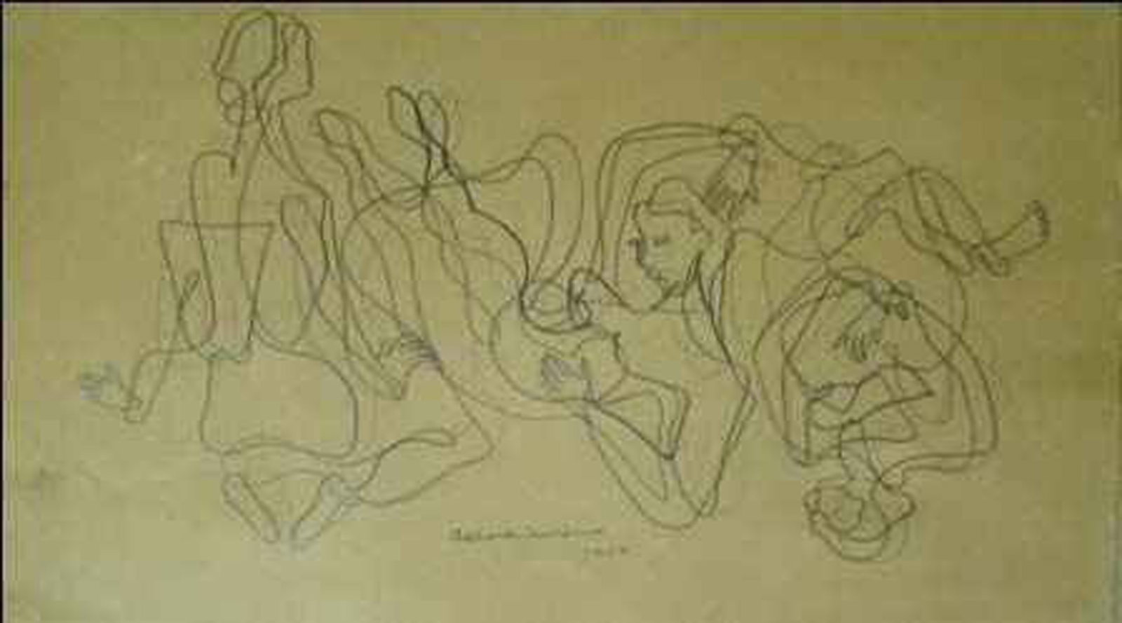 Servando Cabrera Moreno, Untitled, 1950: Pencil on paper, 6 x 11 in, Unframed, Signed recto lower centerProvenance: Guido Llinas; By descent, Rene Llinas, Havana Cuba