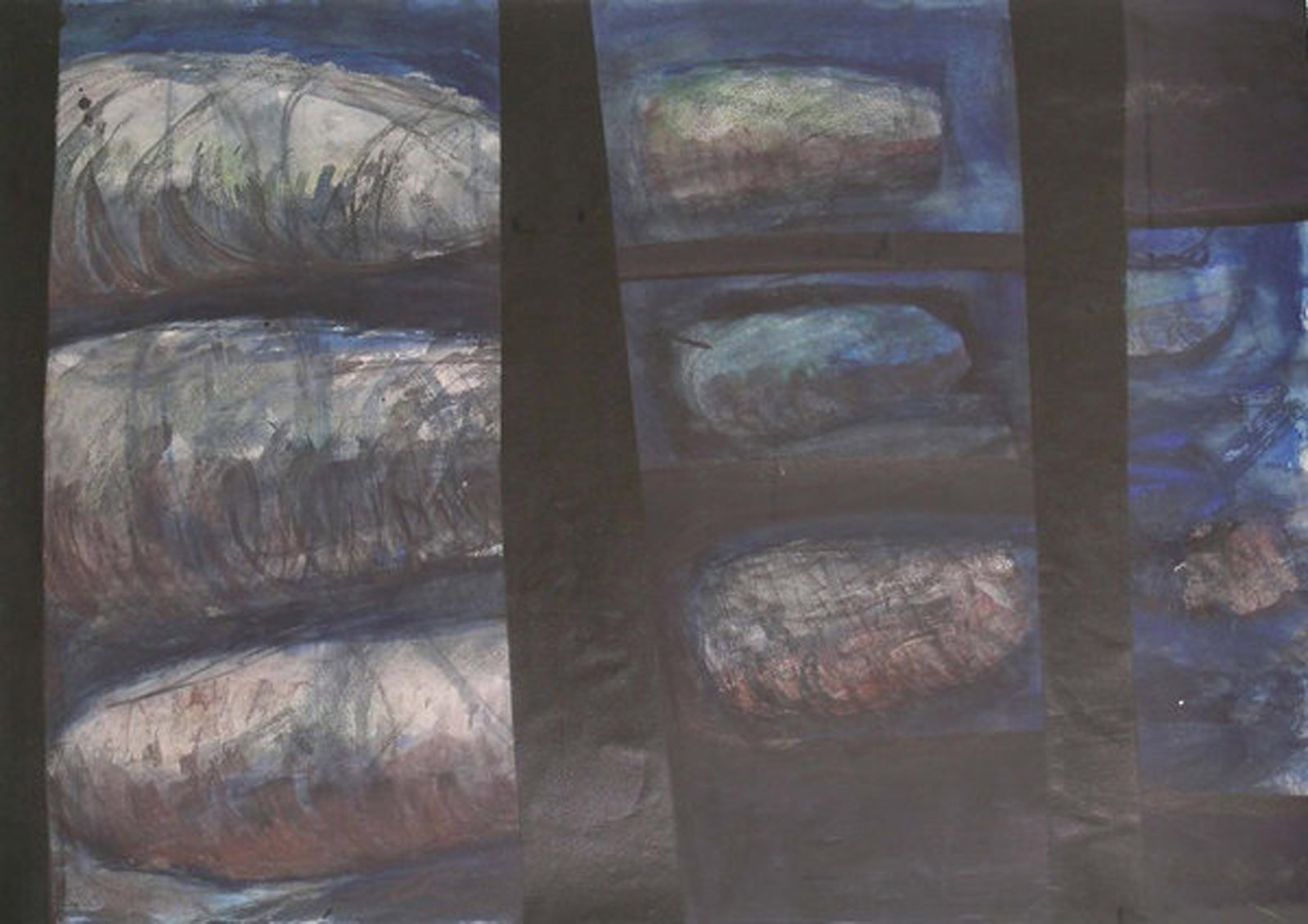 Eric Cadien, Fragmented Space, 1977: Gouache on paper, 18.5 x 26 in, FramedProvenance: The Artist, Kingston Jamaica