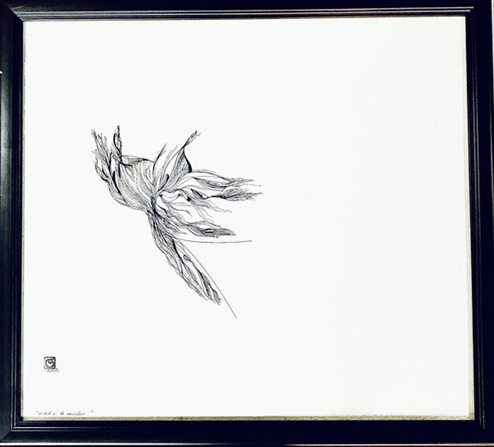 Salvador Corratge, Muerte de la Carolina, 1984: Ink on paper, 18 x 20 in, Framed, Signed recto lower rightProvenance: Private Collection, Havana Cuba