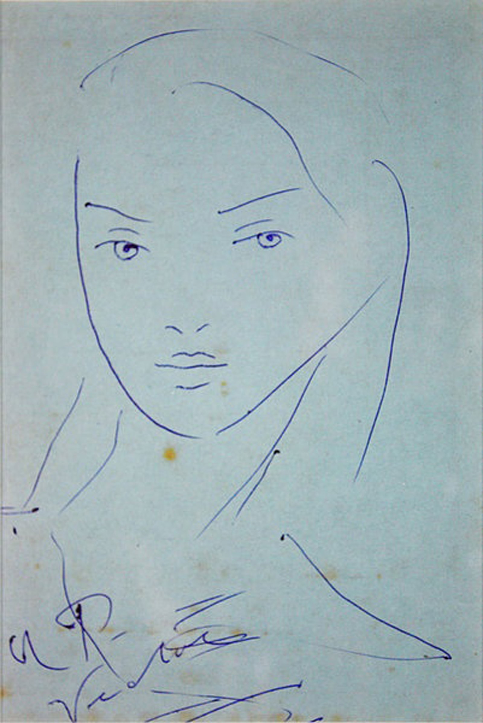 Victor Manuel Garcia, Untitled, N.D.: Ink on paper, 6.5 x 6.25 in, Framed, Signed recto lower leftProvenance: Prof. Antonio Alejo, Havana Cuba