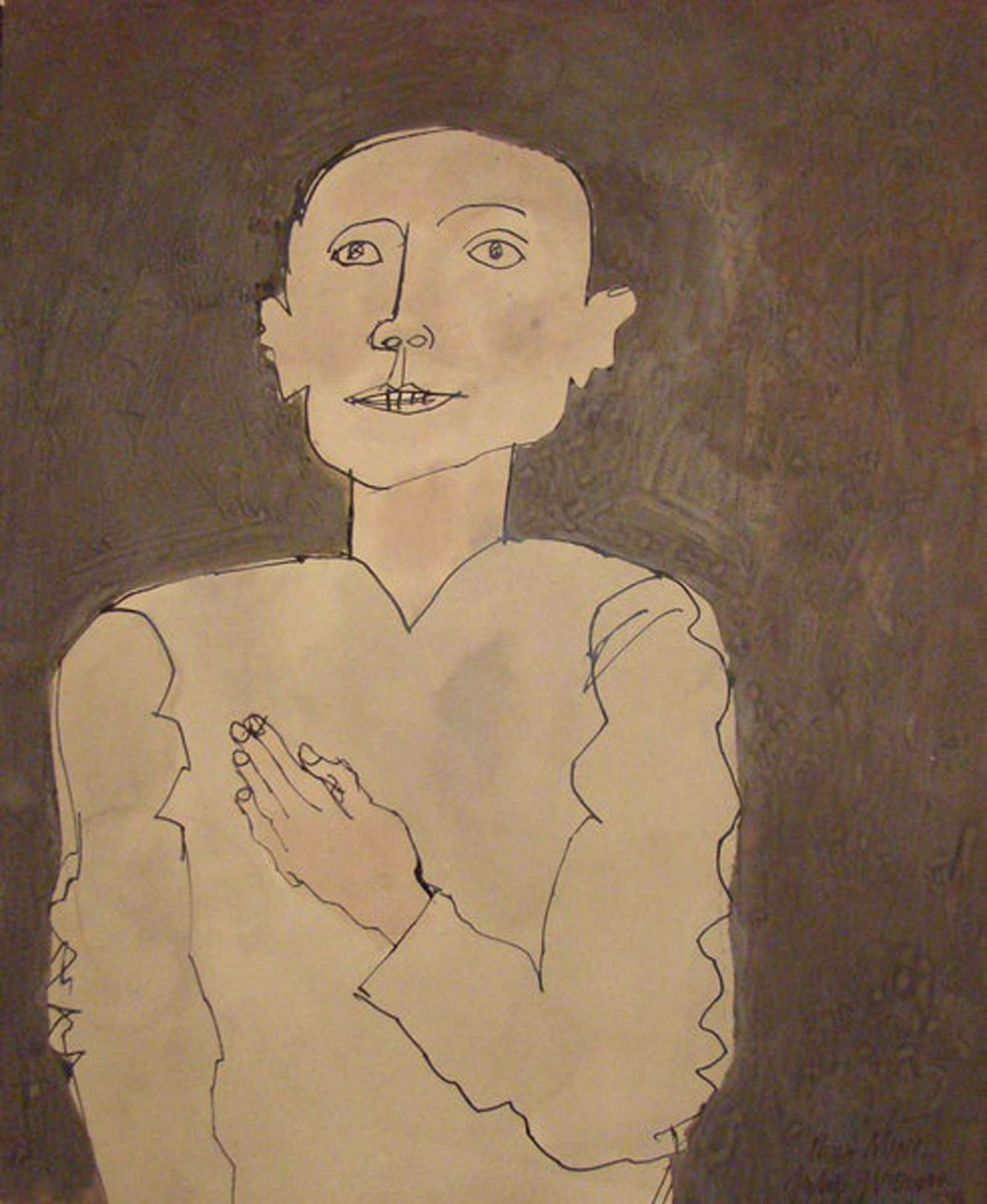 Julio Girona, Untitled, 1976: Watercolor and ink on heavy paper, 13.75 x 11 in, Unframed, Signed and dedicated recto lower rightProvenance: Private Collection, Havana Cuba