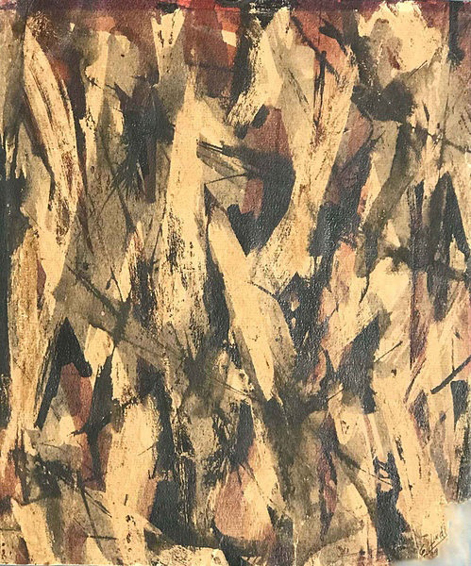 Guido Llinas, Untitled, 1950s: Mixed media on paper, 13 x 10.5 in, Unframed, Signed recto lower rightProvenance: Guido Llinas; By descent, Rene Llinas, Havana Cuba