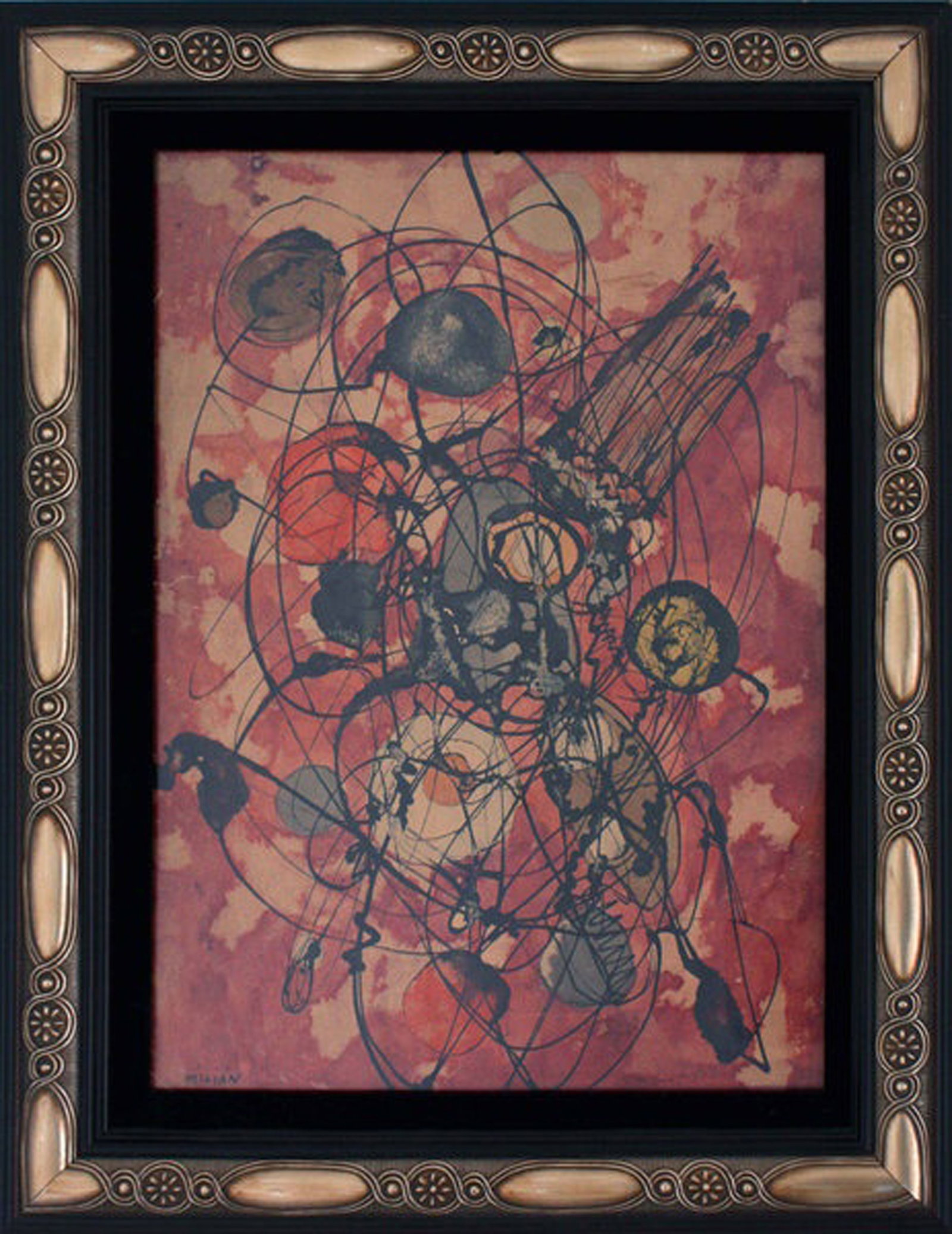 Raul Milian, Untitled, N.D.: Ink on heavy paper, 15 x 11 in, Framed, Signed recto lower rightProvenance: Galeria Casa Kholy, Havana Cuba
