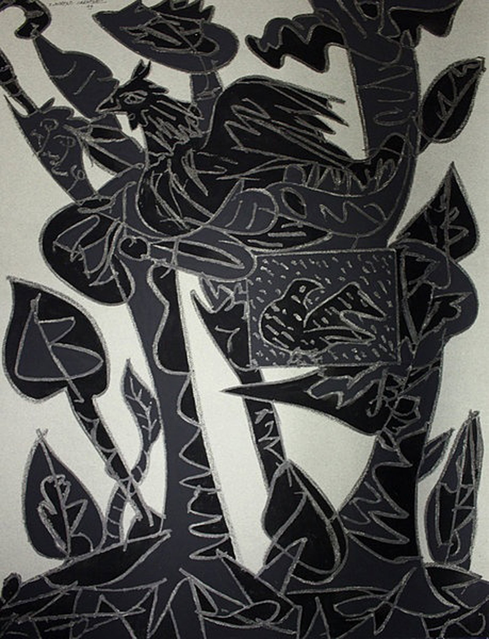Sergio Moreno Carmenate, En su holgada ceniza, 1993: Oil on heavy paper, 26 x 19.5 in, Unframed, Signed recto upperProvenance: The Artist, Maracaibo Venezuela