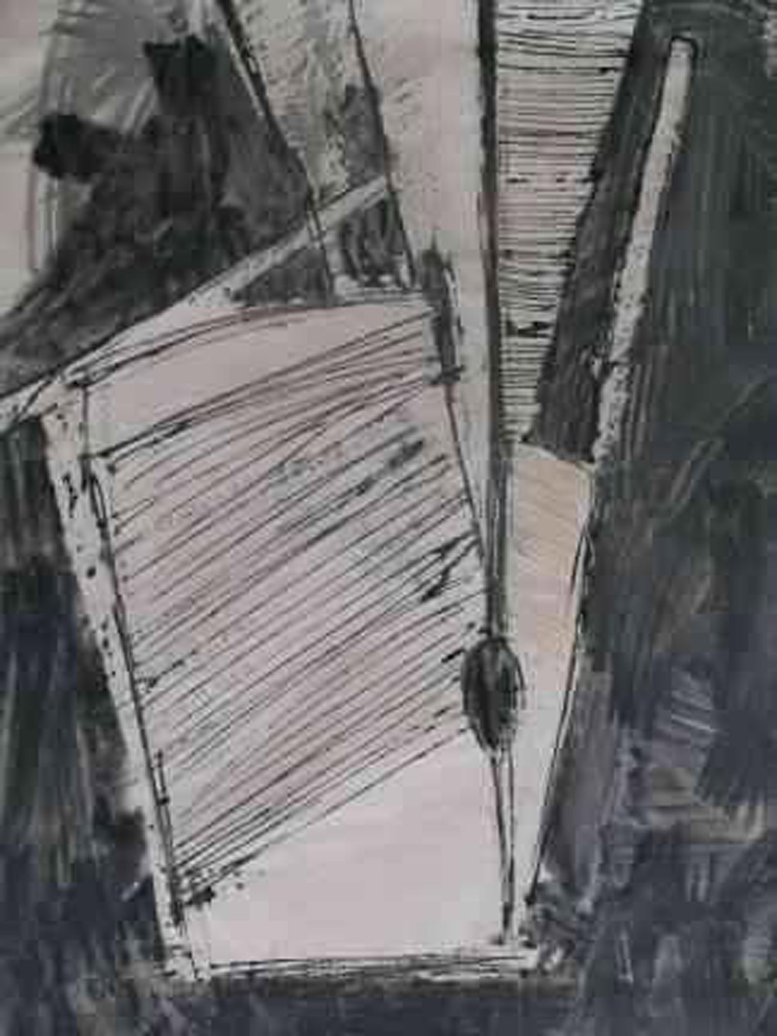 Tomas Oliva, Untitled, 1960: Ink and watercolor on paper, 38 x 25 in, Framed, Signed recto lower rightProvenance: The Artist's family, Havana Cuba
