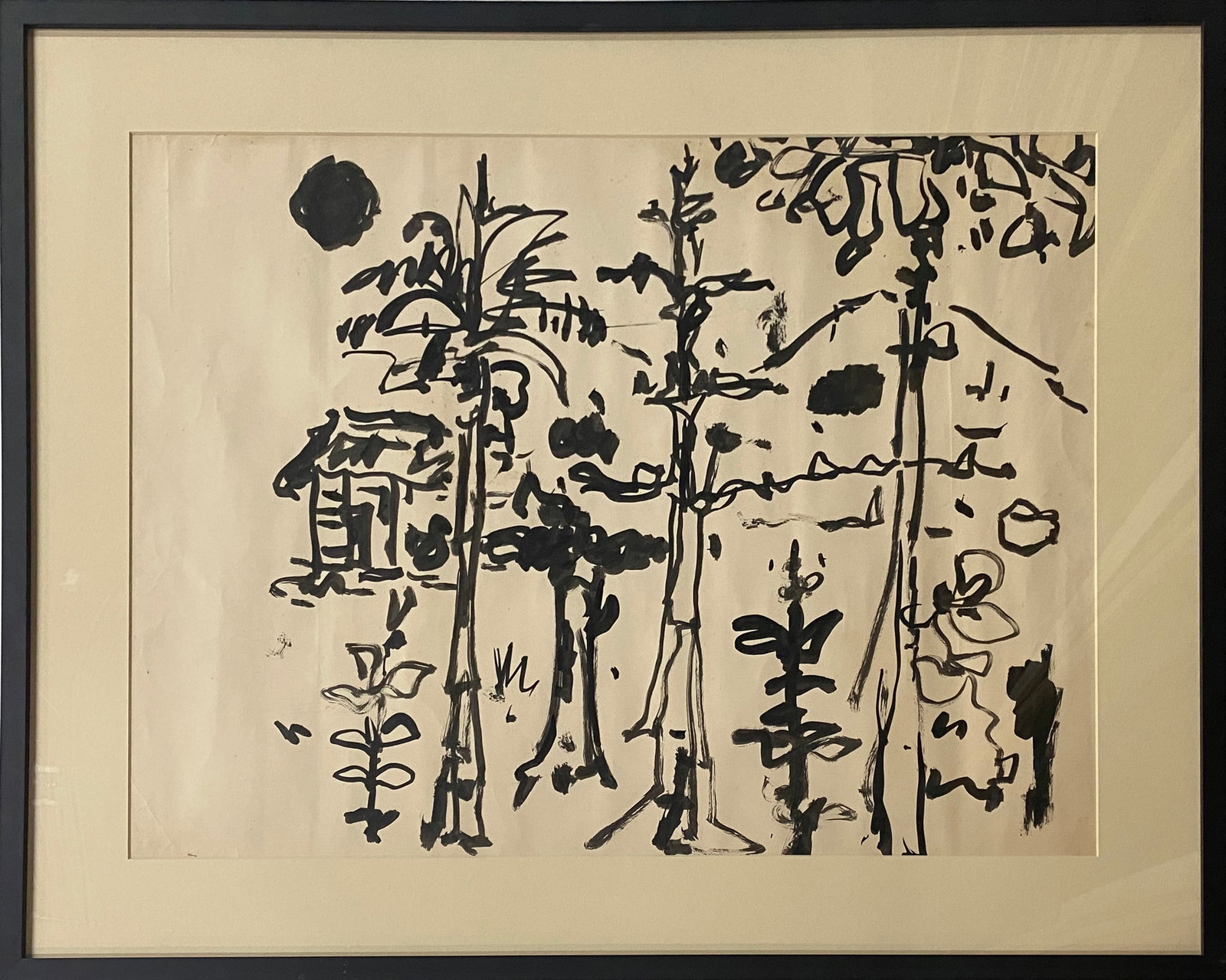 Rene Portocarrero, Untitled, N.D: Certified by Mariano Rodriguez's widow verso lower centerInk on paper