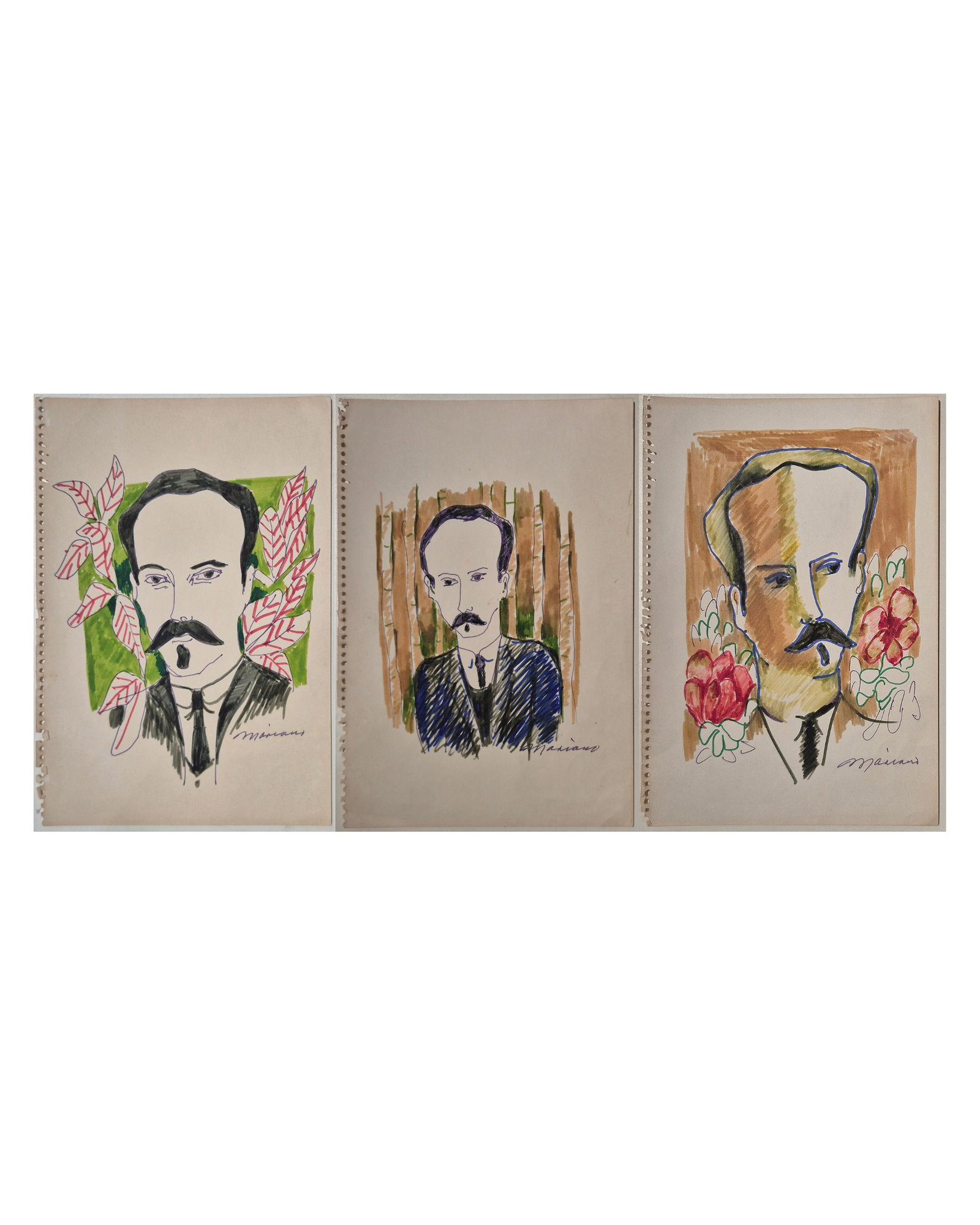 Mariano Rodriguez, Marti, 1978 (Triptych) (1 of 1)