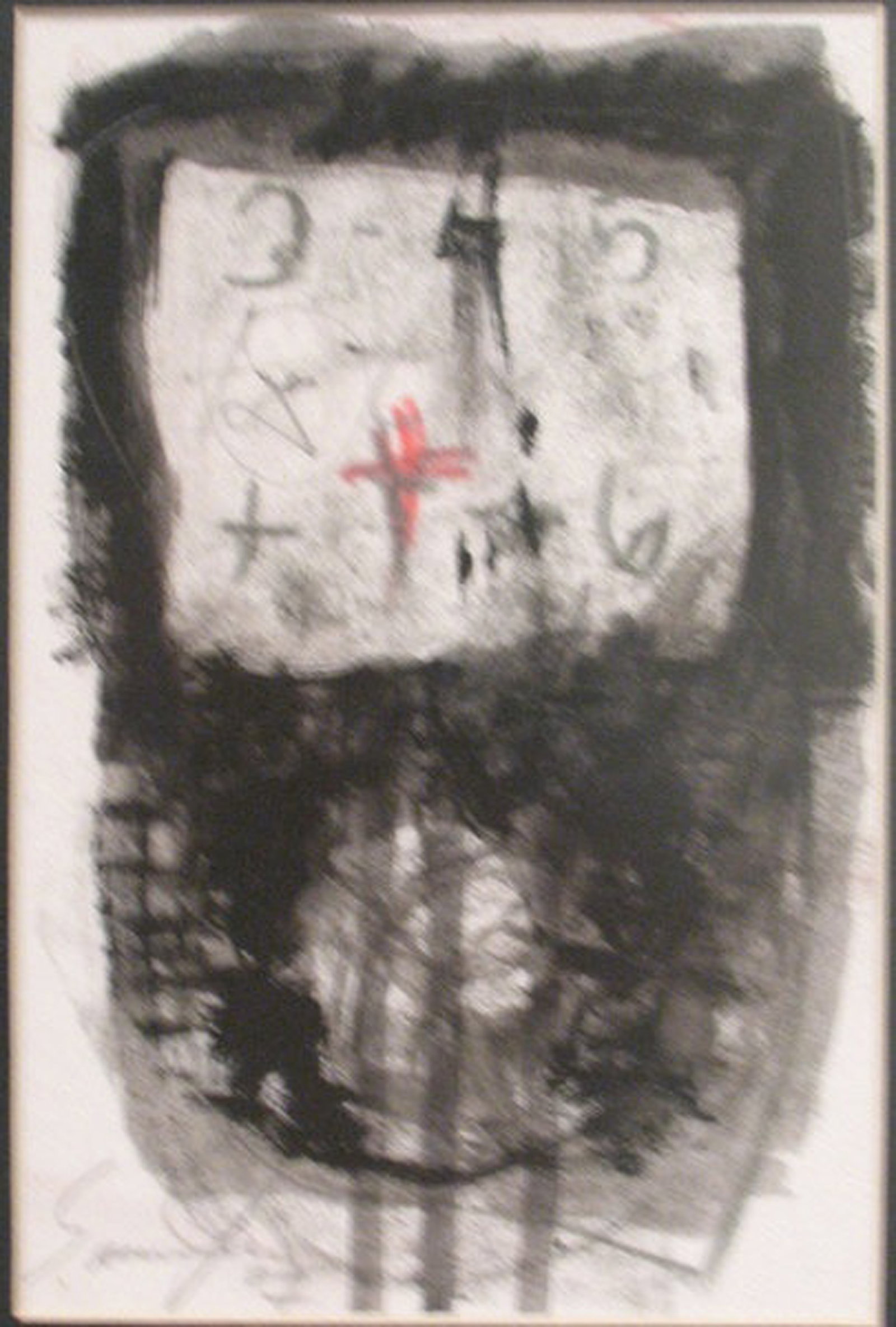 Jorge Luis Santos, Untitled, 2007: Mixed media on paper, 12 x 10.5 in, Framed, Signed recto lower left. Provenance: The Artist, Havana Cuba