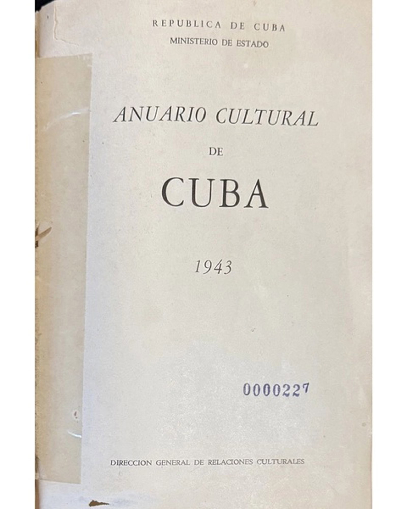 Anuario Cultural de Cuba, 1943 (1 of 1)