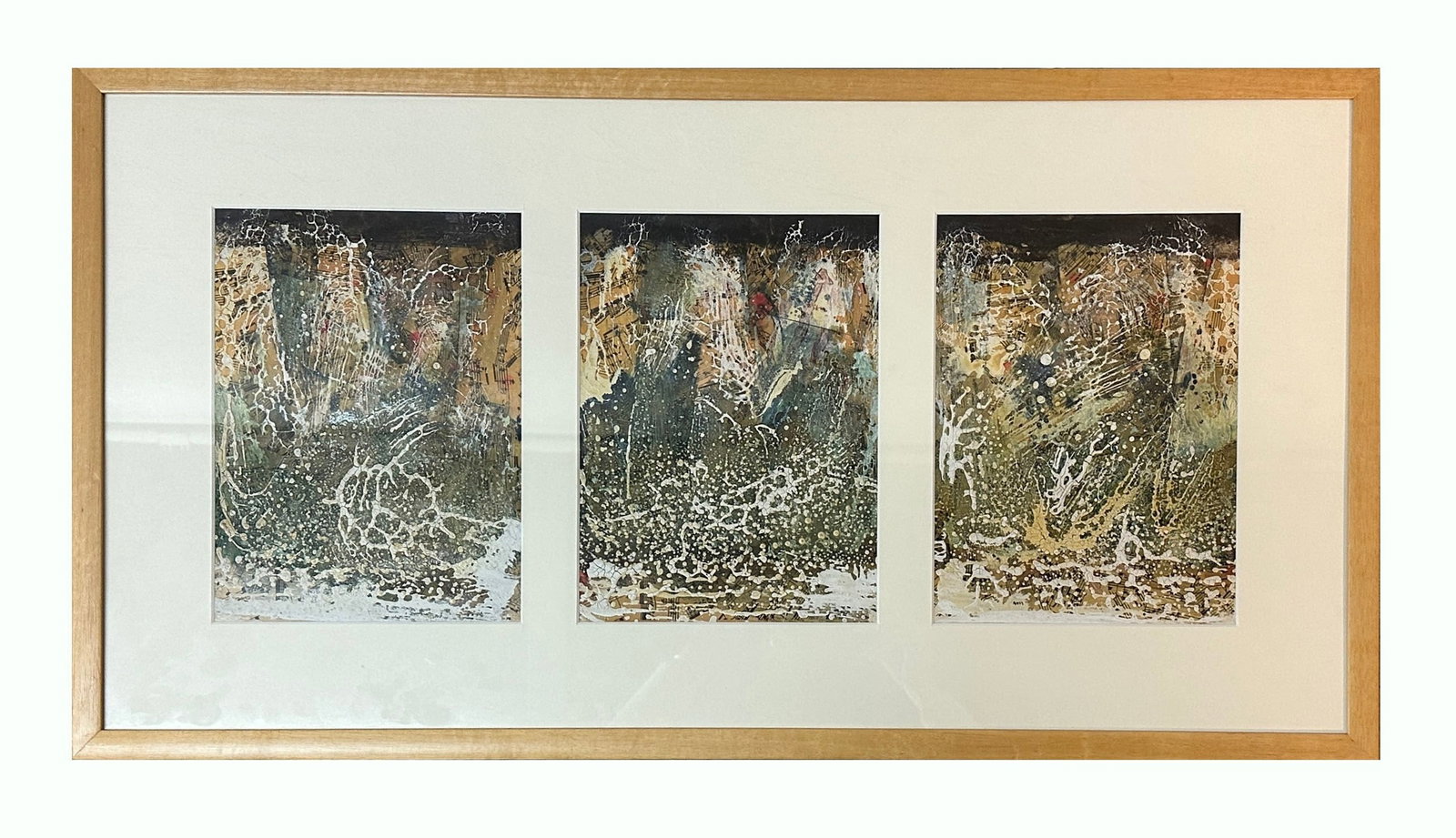 David Boxer (Jamaica) (1946-2017). Study VII, for Passage (Triptych), 1993: Mixed media on paper , 11 x 8 in (each). Frame size: 17.50 x 33 in. Provenance: The Artist.