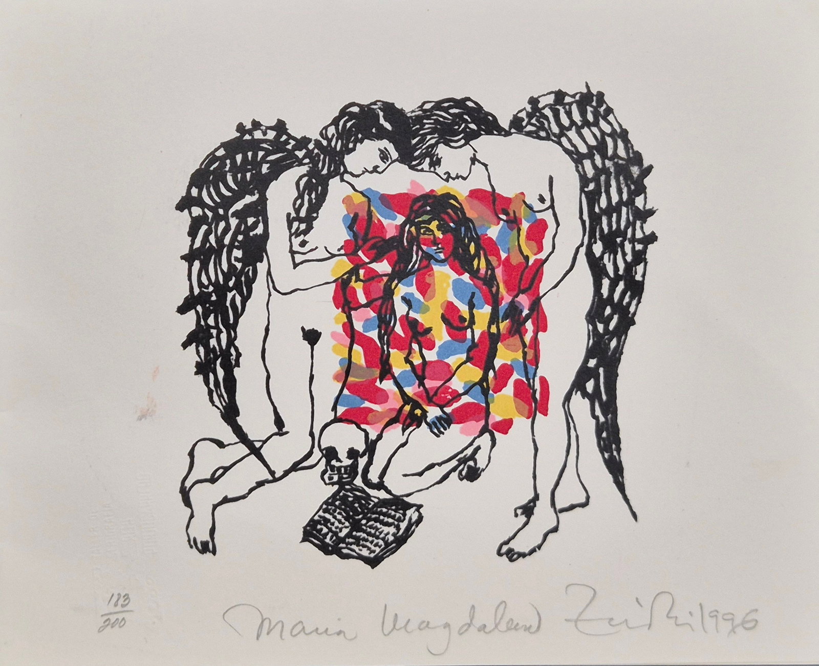 Zaida Del Rio (Cuba) (1954-). María Magdalena, 1996: Serigraph, 6 x 7.50 in. Unframed. Signed and dated lower recto. Ed. 183 of 200.
