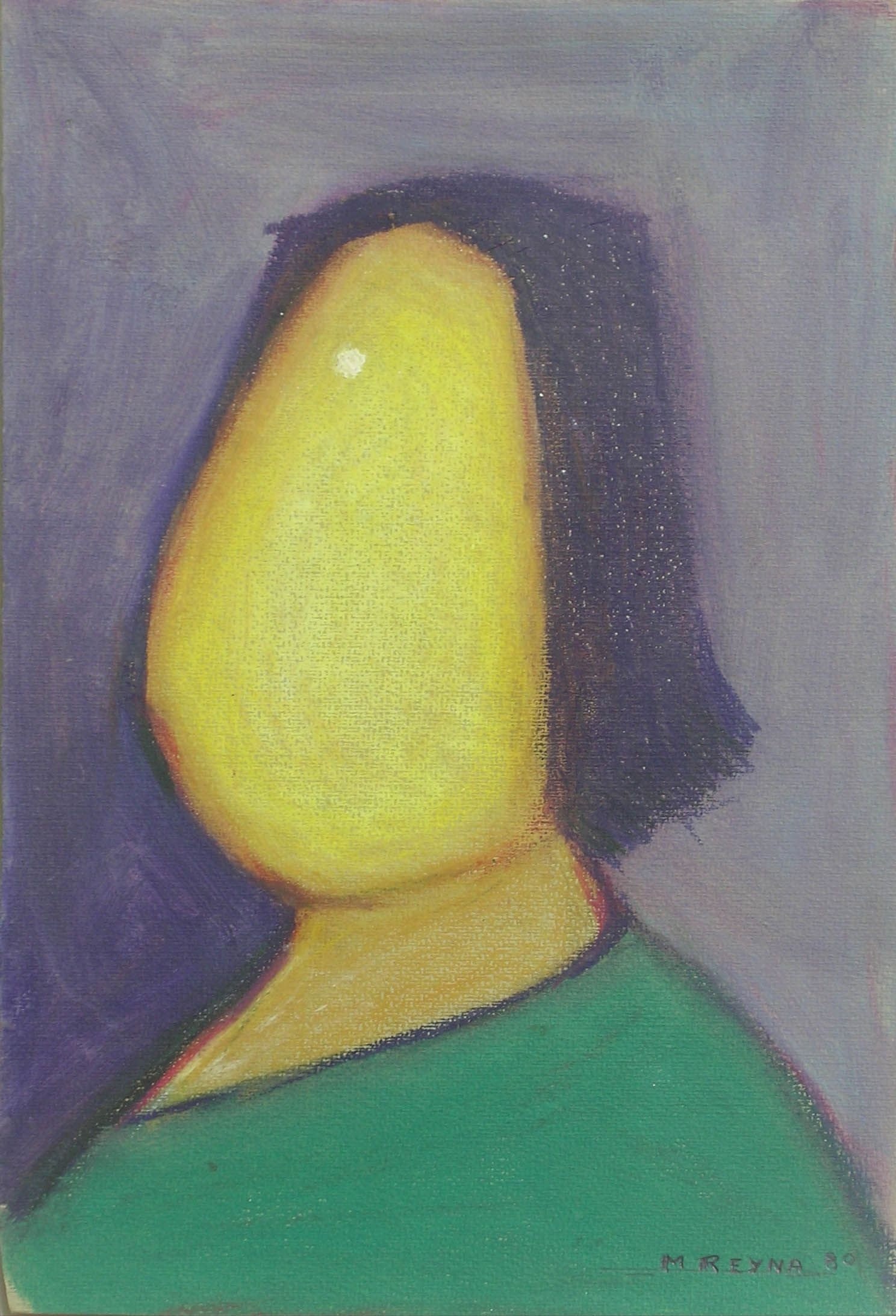 Manuel Reyna (Argentina) (1912-1989). Figura Insolita I, 1980: Pastel on paper, 11.60 x 7.60 in. Unframed. Signed recto lower right. Private collection, Córdoba, Argentina.