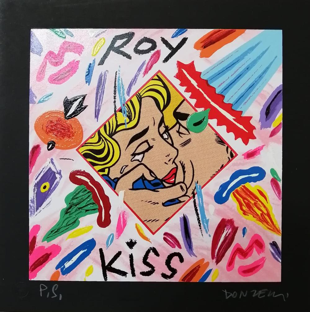 Bruno Donzelli “Roy Kiss”: Bruno Donzelli (Naples, 1941) "Roy Kiss"serigraphy 25x25 cm signed on the bottom right exemplary P.s. Dimensions: 25x25 cm