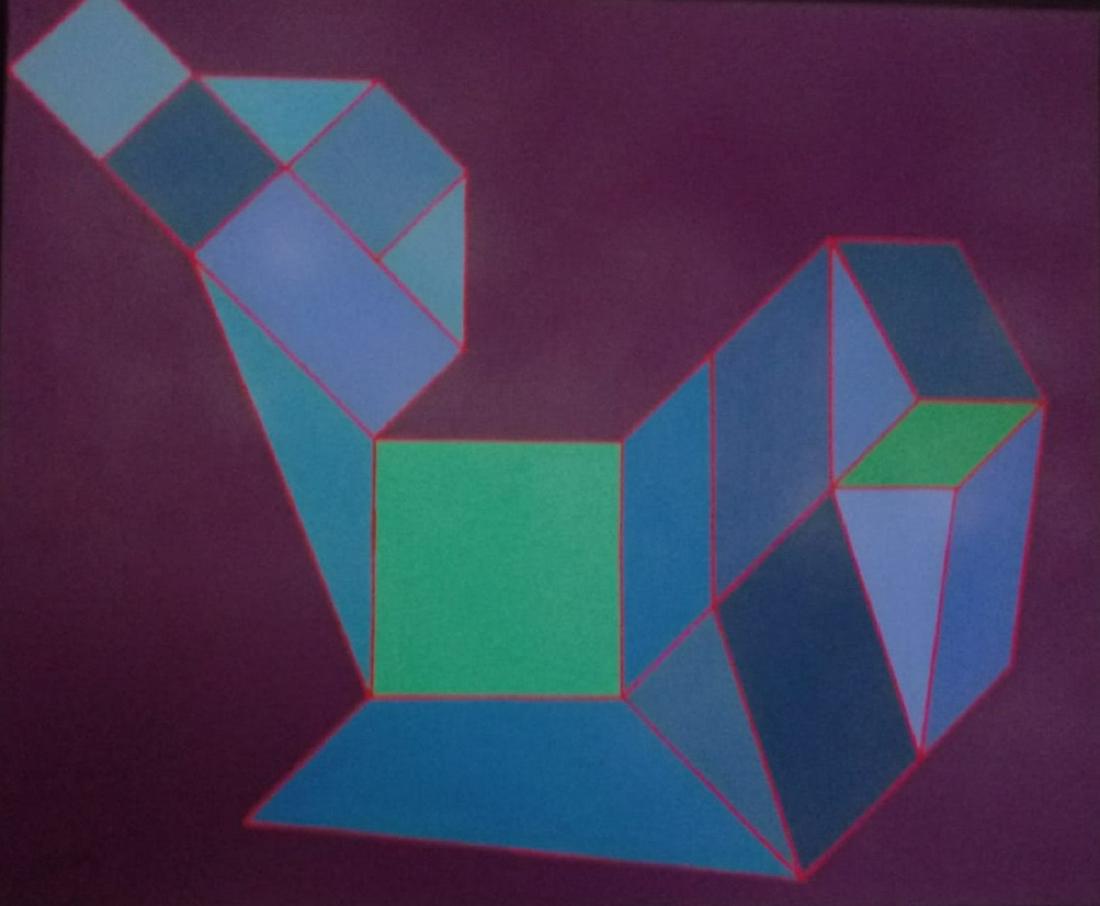 Achille Perilli "Un poco di rabbia" 2006: Achille Perilli (Rome, 1927) "Un poco di rabbia” 2006 mixed media on canvas cm 54x65 signature, date and title on the reverse. Authentication on photograph, registered in the general catalog of the