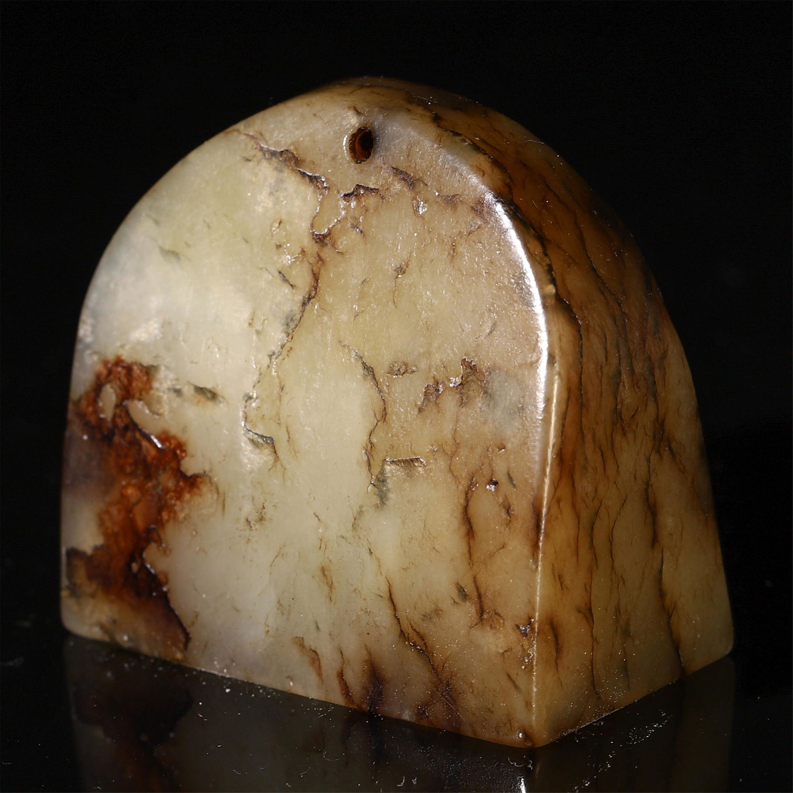 A CHINESE ANCIENT JADE CARVED SEAL (1 of 6)