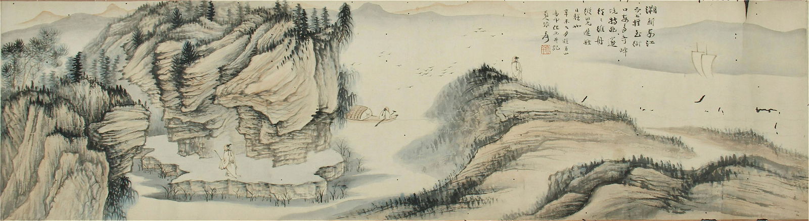 CHIENSE SCROLL PAINTING OF MOUNTAIN VIEWS BY ZHANG (1 of 11)