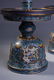 A PAIR OF CHINESE CLOISONNE FLOWER CANDLE HOLDERS - 3