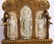 CHINESE JADE CARVED STAND GUANYIN IN GILT BRONZE NICHE - 2