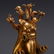 CHINESE GILT BRONZE BEAST TABLE ITEM - 4