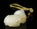 CHINESE JADE CARVED BEAST PLAQUE PENDANT - 4