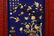 CHINESE CINNABAR CARVED GEM STONE INLAID TABLE SCREEN - 3