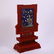 CHINESE CINNABAR CARVED GEM STONE INLAID TABLE SCREEN - 5