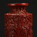 A PAIR OF CHINESE CINNABAR CARVED FLOWERS VASE - 6