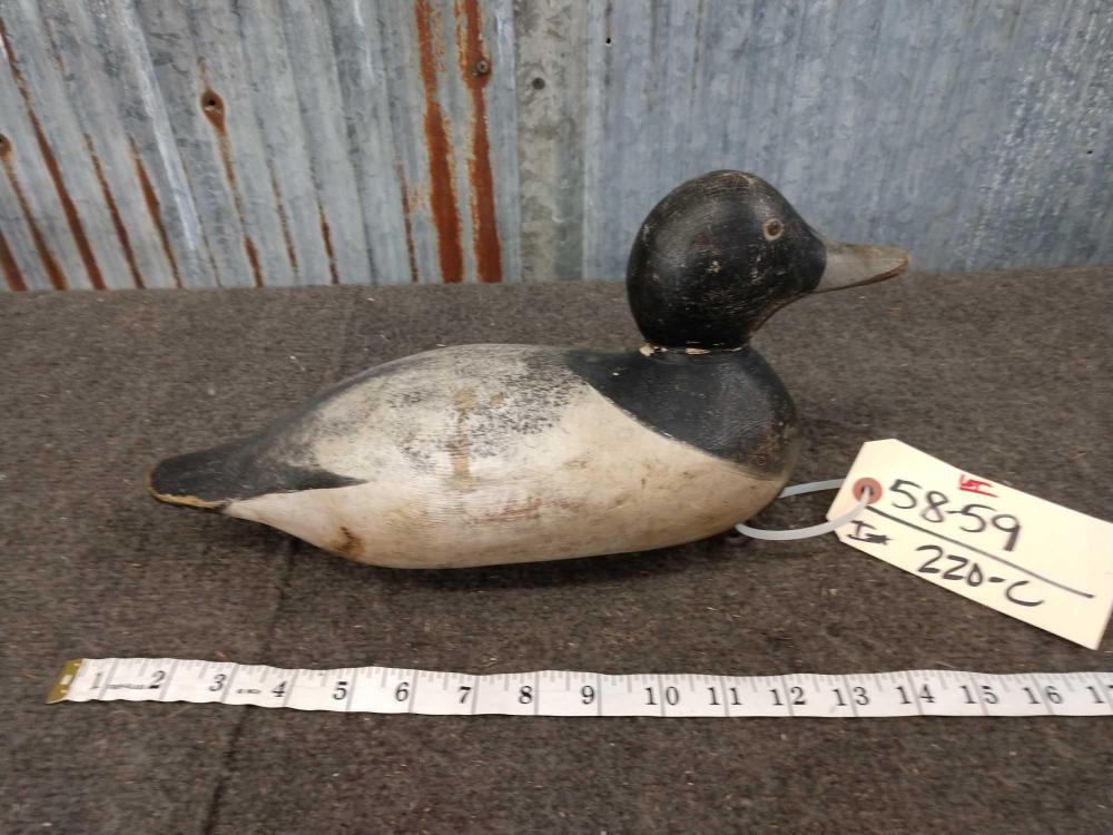 Mason Standard Tackeye Duck Decoy: Mason Standard Tackeye Duck Decoy 58.59 Circa 1908 Original paint