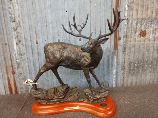 National Wild Turkey Federation Sculpture High Basin: 81.6 By Artist Dick Idol with NWTF medallion