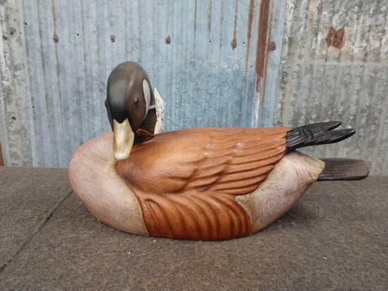 Ducks Unlimited Canadian Goose Leather Decoy: 1.50 Hand tooled leather for Ducks Unlimited 1989-90 Cool piece