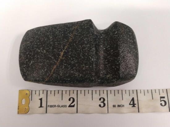 Nice 3/4 Groove Axe Head Native American Artifact: 2.22 Well made with good bit polish Missouri River