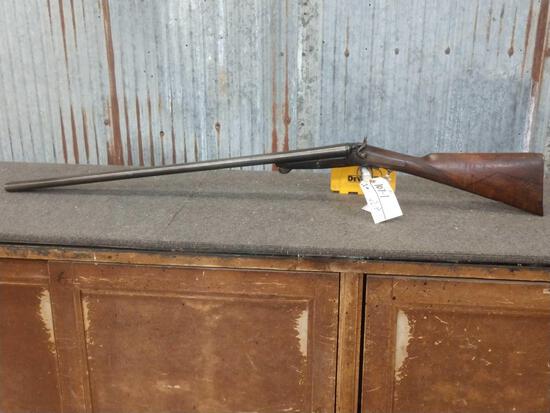 Shapleigh Hardware Company Double Barrel 12 ga: 107.1 Neat old under lever gun marked SHC on both sides probably european made SN NA