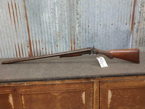 W. Richards Double Barrel 12 ga: 102.2 Belgium 1800's gun damascus barrel coo old Collector piece SN NA