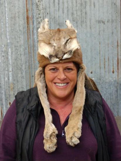 Cougar Skin Mountain Man Hat Taxidermy: 44.151 All feet intact with a nice quilted liner fairly universal in size this is a cool hat!