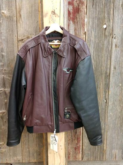 Leather Harley Davidson Jacket: 18.42 Size XL 95 year commemorative edition great condition
