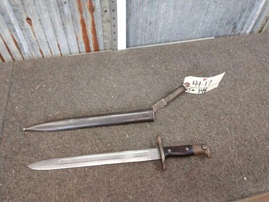 30-40 Krag Bayonet: 49.17 With Sheath marked US