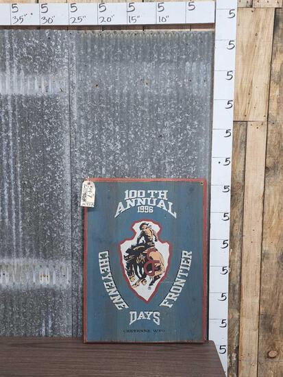 1996 Cheyenne Frontier Days Wood Sign (1 of 4)