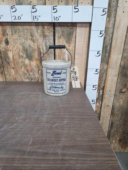 5 lb Advertising Stoneware Butter Crock Chicago (1 of 5)