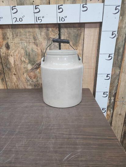 Wire Handled Stoneware Jar With Lid (1 of 4)
