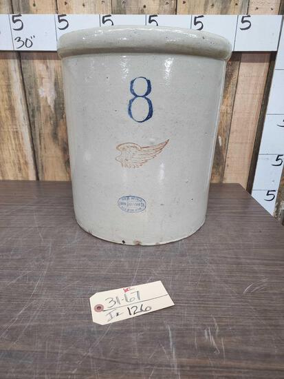 8 gal Union Stoneware Crock Red Wing (1 of 5)