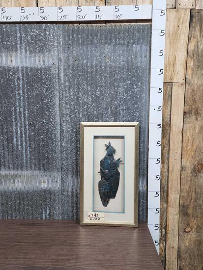 Native American Copper Sculpture " Chanting " (1 of 4)