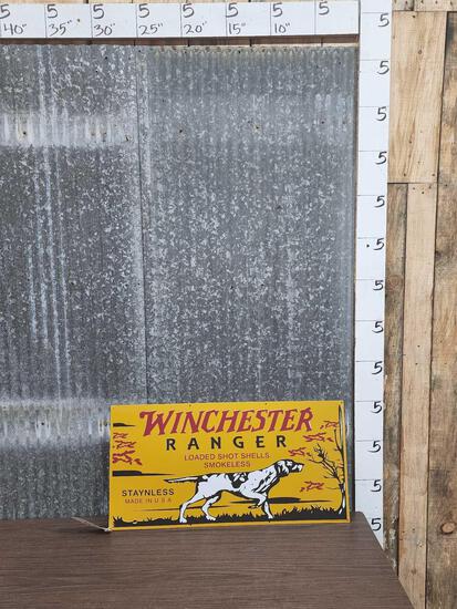Winchester Ranger Tin Advertising Sign (1 of 3)