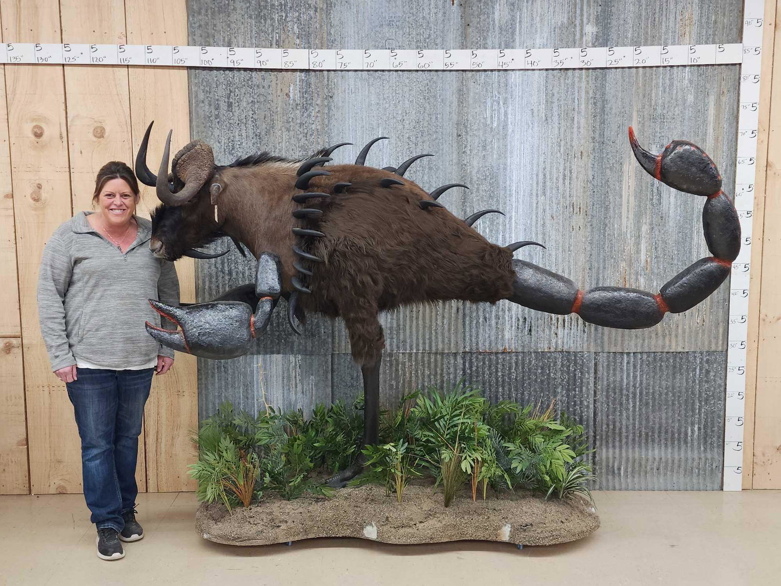 Greater Scorpionbeest Full Body Taxidermy Mount: 70.9 One of a kind piece scientific name Scorpipesius Wildebeesteus If you're looking for something different to draw attention look no further one of a kind custom creation mythical creature about 96