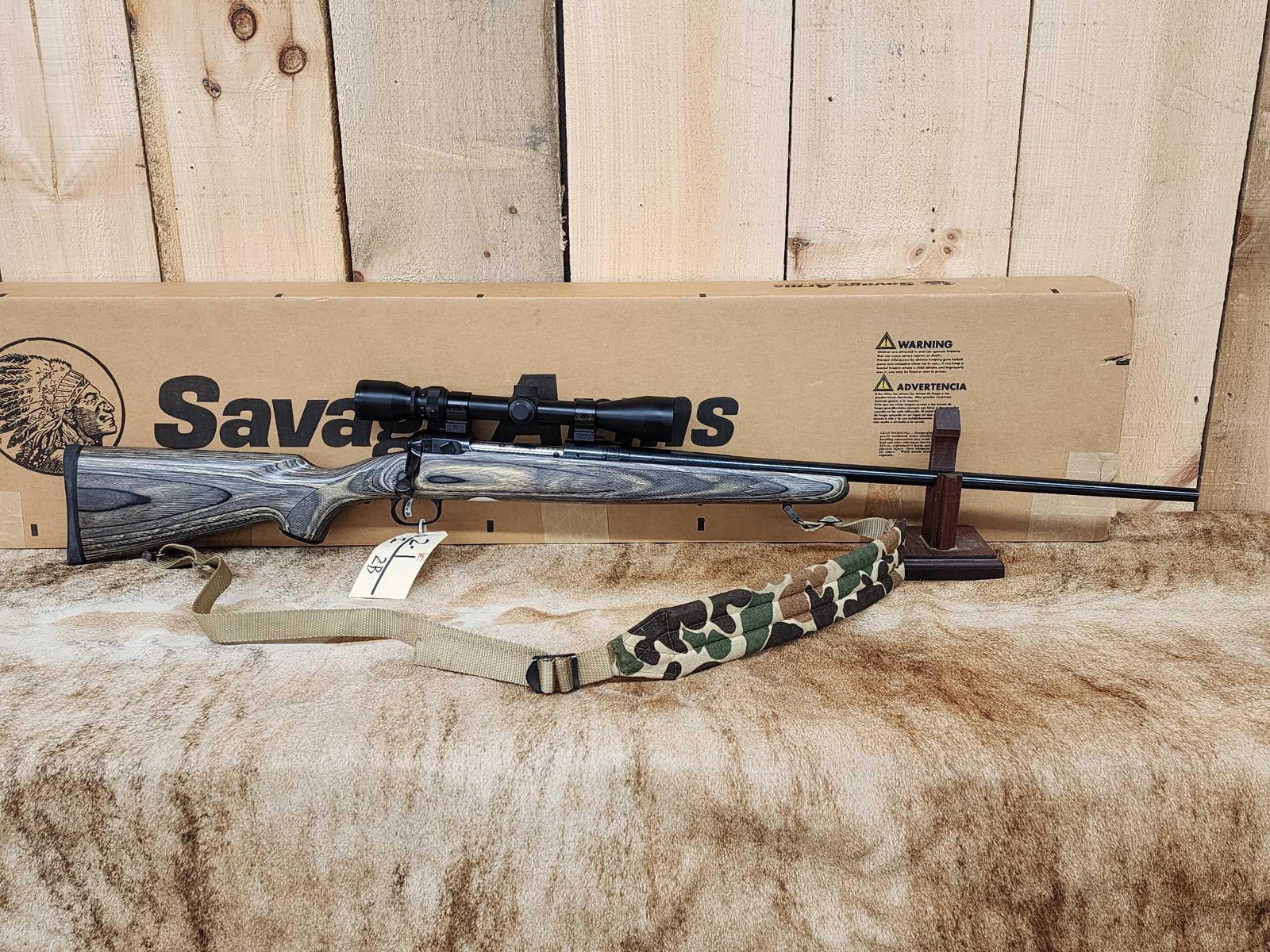 Savage Model III 300 Win Mag Bolt Action Rifle: 2.1 With scope nice clean gun with box SN G668130