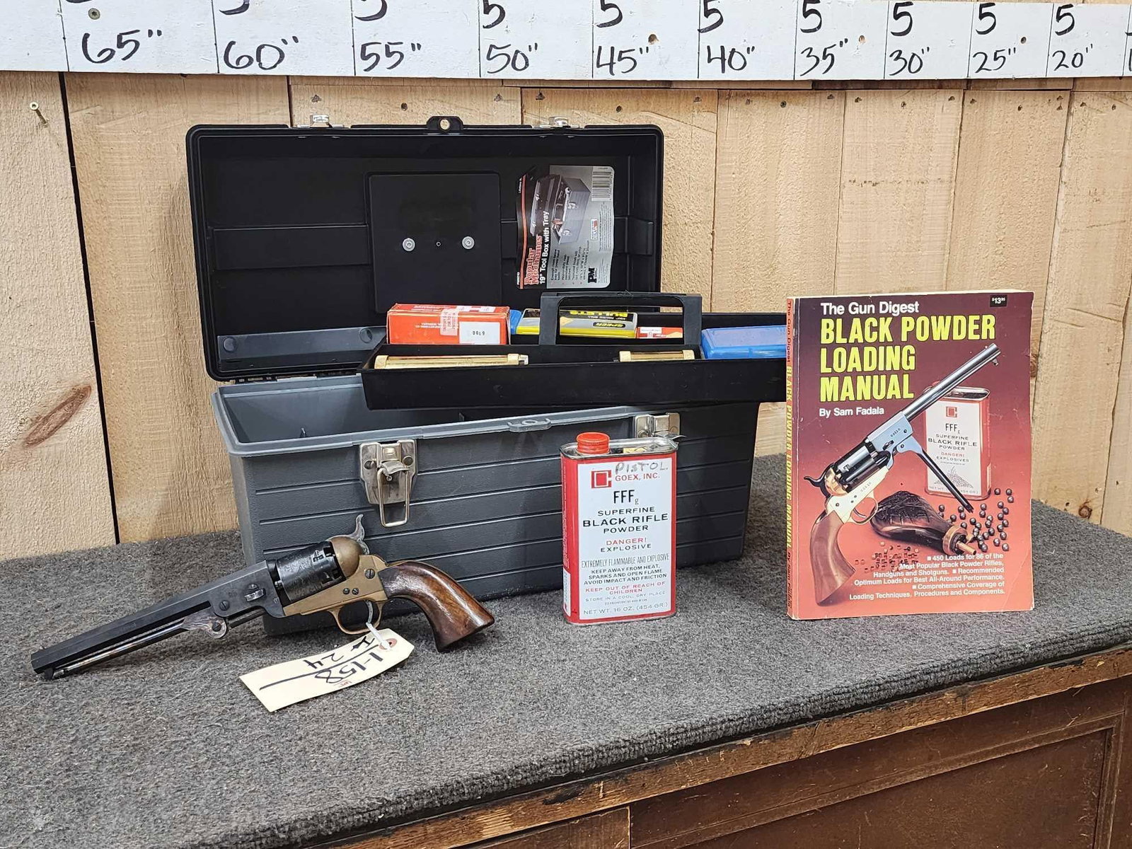 Rigarmi .36cal Black Powder Revolver: 1.158 With lots of accessories