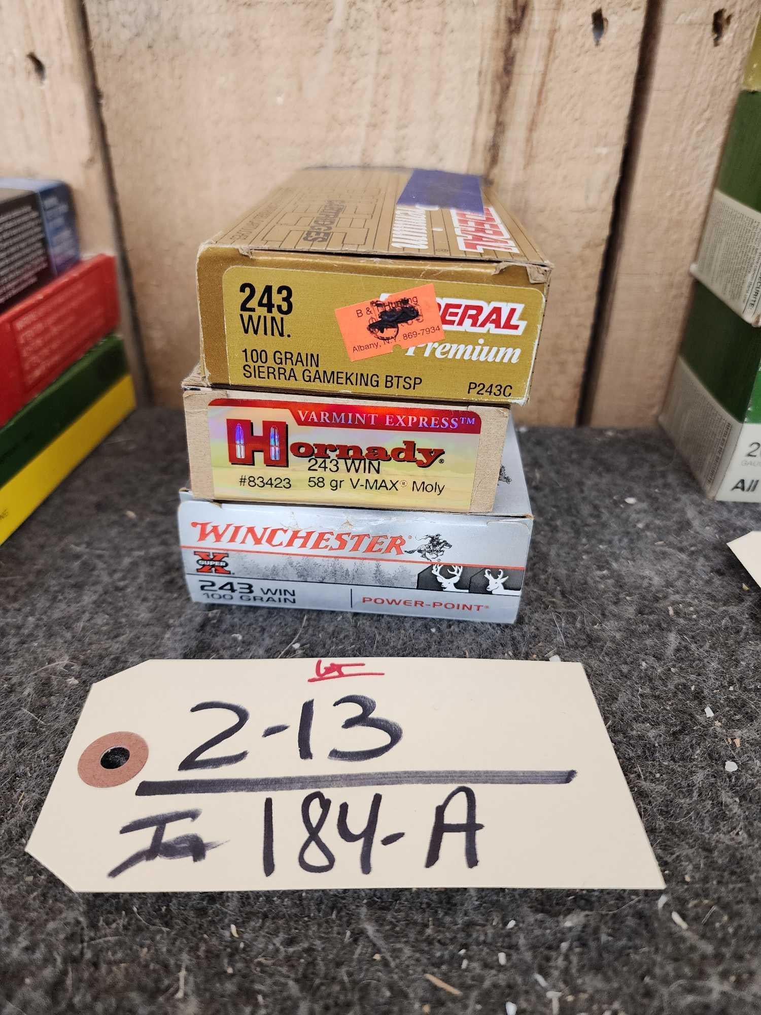 40 Rounds Of .243 Ammunition: 2.13 includes 6 once fired brass